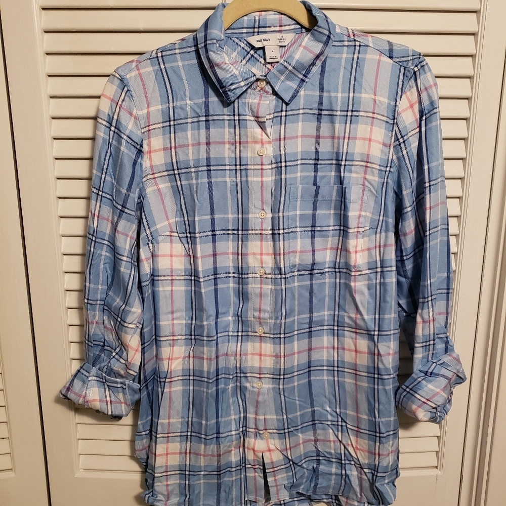 NWT Old Navy plaid button-down